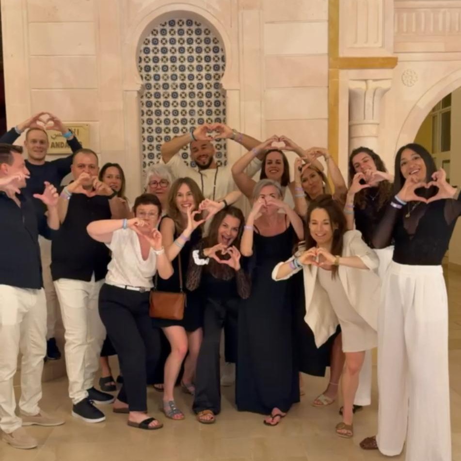 Le groupe réuni pour la soirée du séjour Spring Fitness au Nour Palace